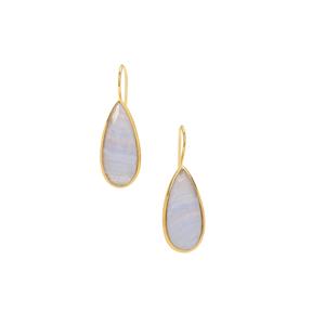 16.60ct Blue Lace Agate Midas Aryonna Earrings 