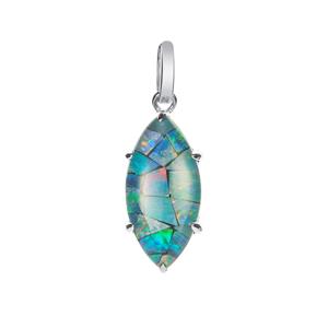 Mosaic Opal (10x20mm) Pendant in Sterling Silver