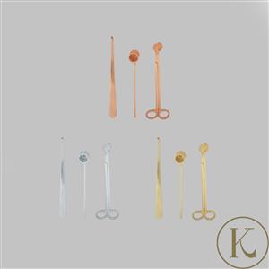 Kimbie Home 3pc Candle Care Kit - Available in Silver, Gold & Rose Gold 