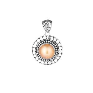 Mabe Pearl Samuel B Dot Design Pendant in Sterling Silver