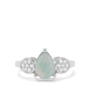 Aquaprase™ Ring with White Zircon in Sterling Silver 1.88cts