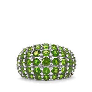 4.19ct Chrome Diopside Sterling Silver Ring 