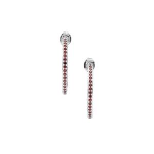 0.55ct Rajasthan Garnet Sterling Silver Earrings