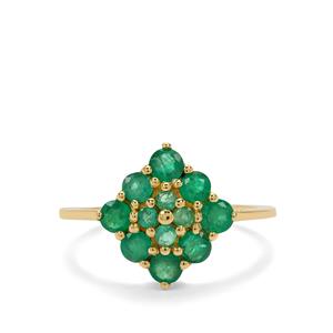 1cts Zambian Emerald 9K Gold Ring 