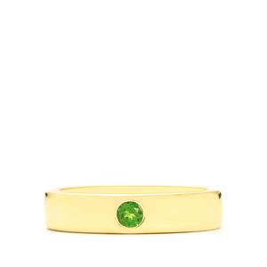 0.12ct Chrome Diopside Gold Vermeil Ring 