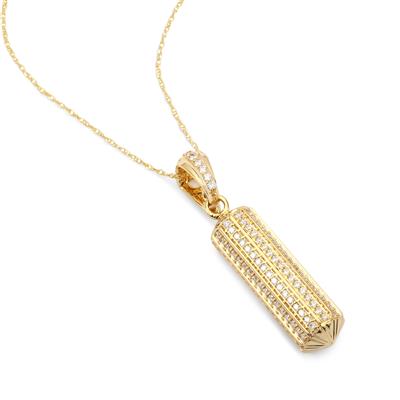 D Flawless Diamond Pendant Necklace in 18K Gold Gemporia