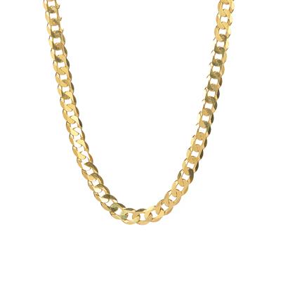20 9K Gold Altro Diamond Cut Flat Curb 