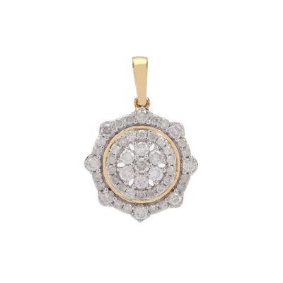 9ct Gold Gemporia Diamond Pendant Diamond Pendant In 9K Gold 1ct