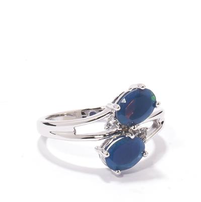 【限定販売品】Precious G.E.M.
 九喇嘛須佐能乎 フィギュア Paradise Blue Opal Ring with White Topaz in Sterling Silver