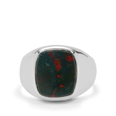 Sterling silver store bloodstone ring