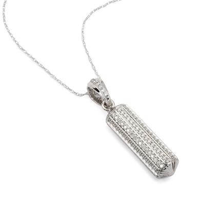 D Flawless Diamond 18K White Gold Pendant Necklace Gemporia