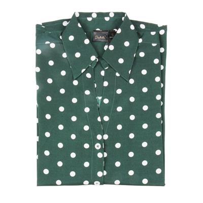 Destello Casual Shirt (Choice of 3 Sizes) (Green & White Polka Dot Printed)