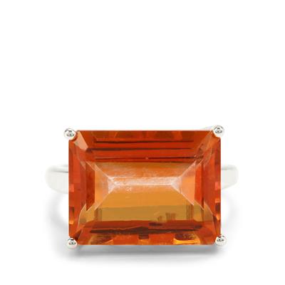Padparadscha Quartz Ring in Sterling Silver 11.25cts | Gemporia