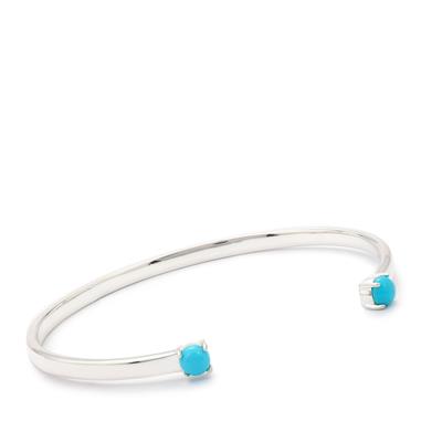 Turquoise bangle bracelet on sale silver