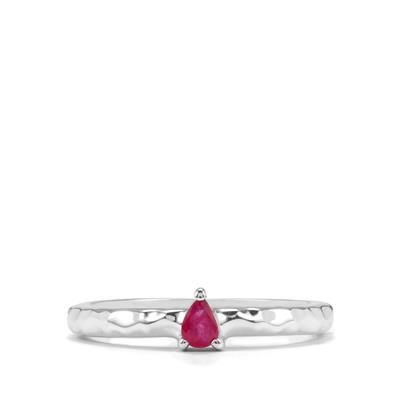 Burmese Ruby Ring in Sterling Silver 0.13ct | Gemporia