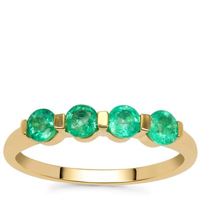 Colombian Emerald Ring in 9K Gold 0.70cts (F)