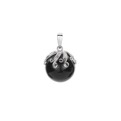Black Obsidian Pendant in Sterling Silver 24.95cts