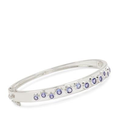 Tanzanite Bangle in Sterling Silver 2cts