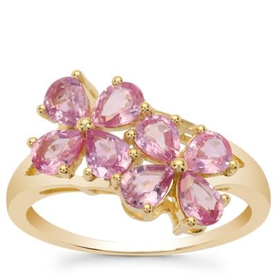 Madagascan Pink Sapphire Ring in 9K Gold 2cts