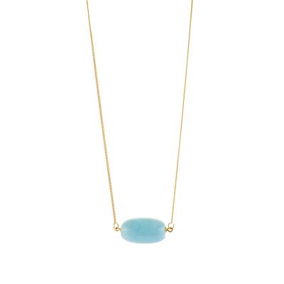 Aquamarine Necklace in Gold Tone Sterling Silver 24.85cts