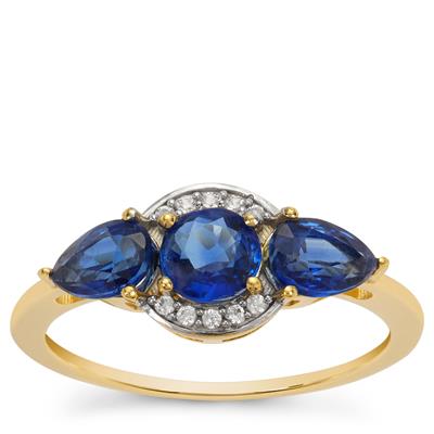 Nilamani Ring with White Zircon in 9K Gold 2cts