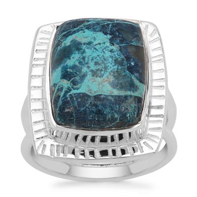 Namibian Shattuckite Ring in Sterling Silver 10cts