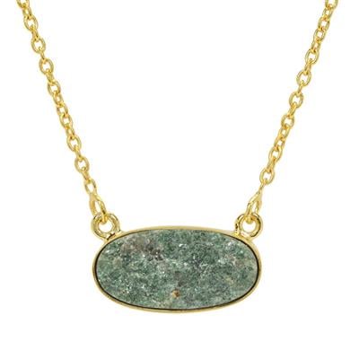 Fuchsite Drusy Necklace in Gold Plated Sterling Silver 8cts