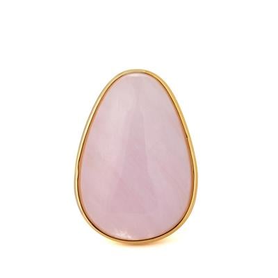 Morganite Ring in Gold Overlay Sterling Silver 33.72cts