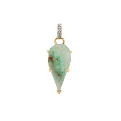 Aquaprase™ Pendant with Diamonds in 9K Gold 6.95cts
