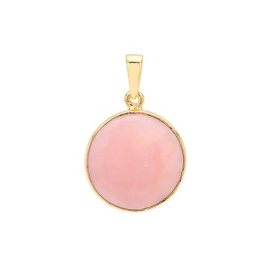 Peruvian Pink Opal Pendant in Gold Plated Sterling Silver 8.40cts