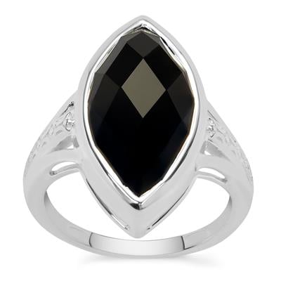 Black Onyx Ring in Sterling Silver 7.45cts