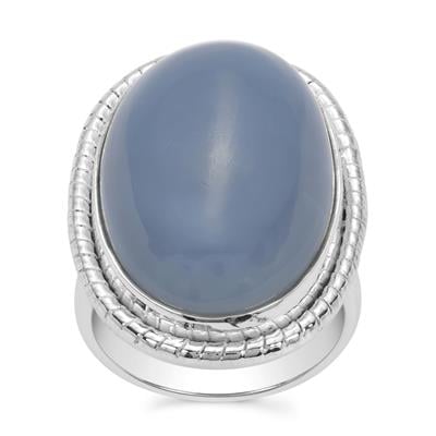 Bengal Blue Opal Ring in Sterling Silver 18cts