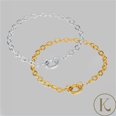 Kimbie Detailed Oval Link Bracelet With Hidden Clasp 7
