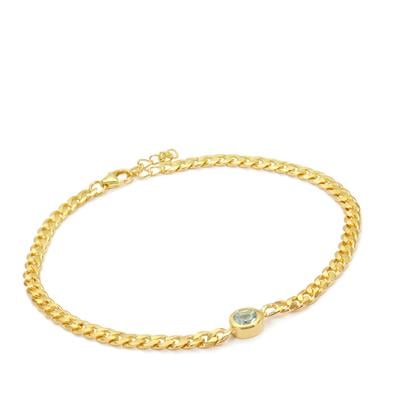 Aquamarine Bracelet in Gold Plated Sterling Silver 0.55cts