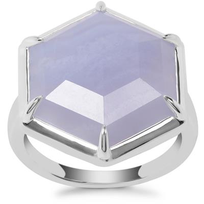 Blue Lace Agate Ring in Sterling Silver 9.85cts