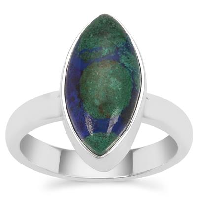 Azure Malachite Ring in Sterling Silver 4.68cts
