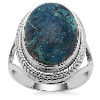Namibian Shattuckite Ring in Sterling Silver 9cts