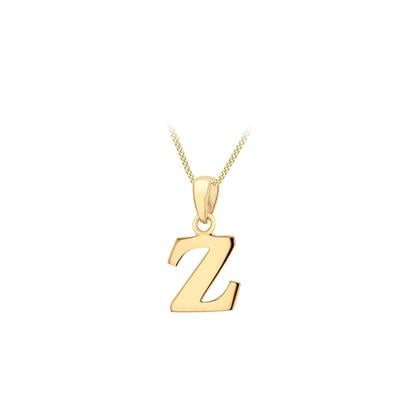 Letter 'Z' Pendant in 9K Gold