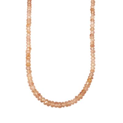 Tanga Zircon Bead Necklace in Sterling Silver 78cts