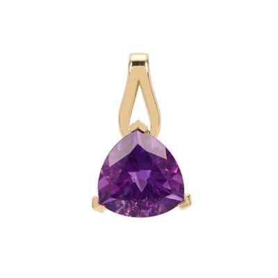 Moroccan Amethyst Pendant in 9K Gold 3cts