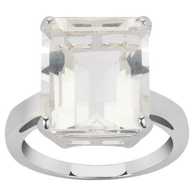 White Fluorite Ring in Sterling Silver 12.49cts