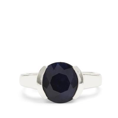 Madagascan Blue Sapphire Ring in Sterling Silver 4.40cts