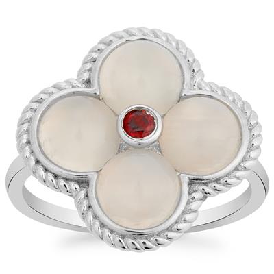 Branca Onyx Ring with Rajasthan Garnet in Sterling Silver 6.95cts