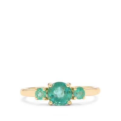Zambian Emerald Ring in 9K Gold 1ct