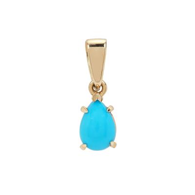 Sleeping Beauty Turquoise Pendant in 9K Gold 0.70ct