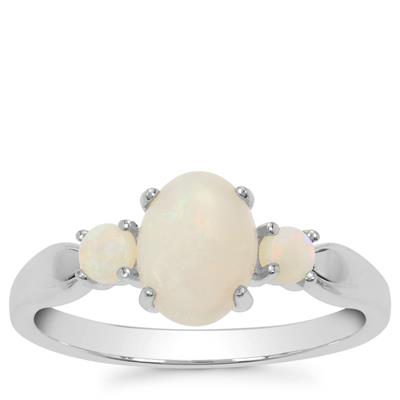 Coober Pedy Opal Ring in Sterling Silver 0.85ct