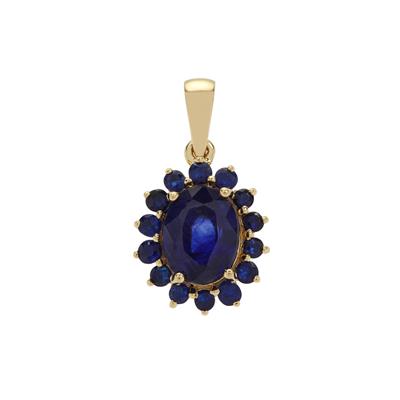 Thai Sapphire Pendant in 9K Gold 3.45cts (F)