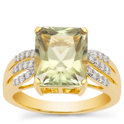 Csarite® Ring with Diamonds in 18K Gold 5.30cts