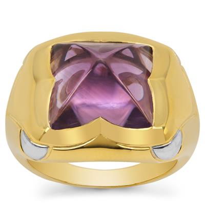 Idar Amethyst Ring in Two Tone Gold Plated Sterling Silver 8.60cts