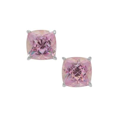 Modern Peruzzi Fancy Pink Topaz Earrings in Sterling Silver 7.50cts